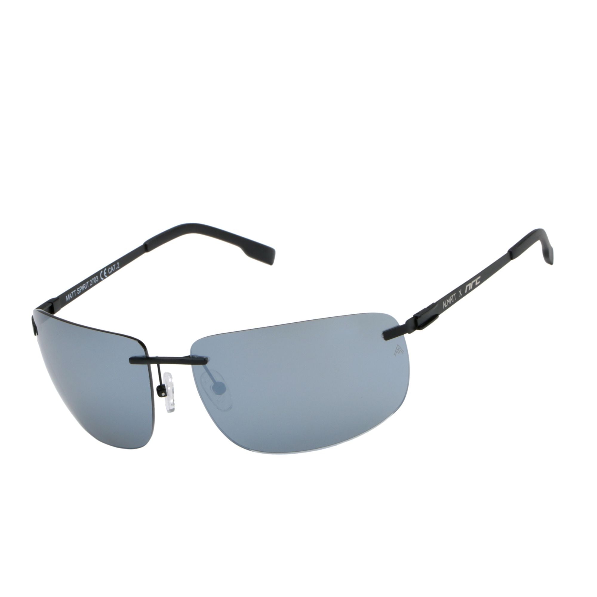 MATT SPIRIT BLACK – Occhiali da sole lifestyle rimless con lenti ALMATT® opache