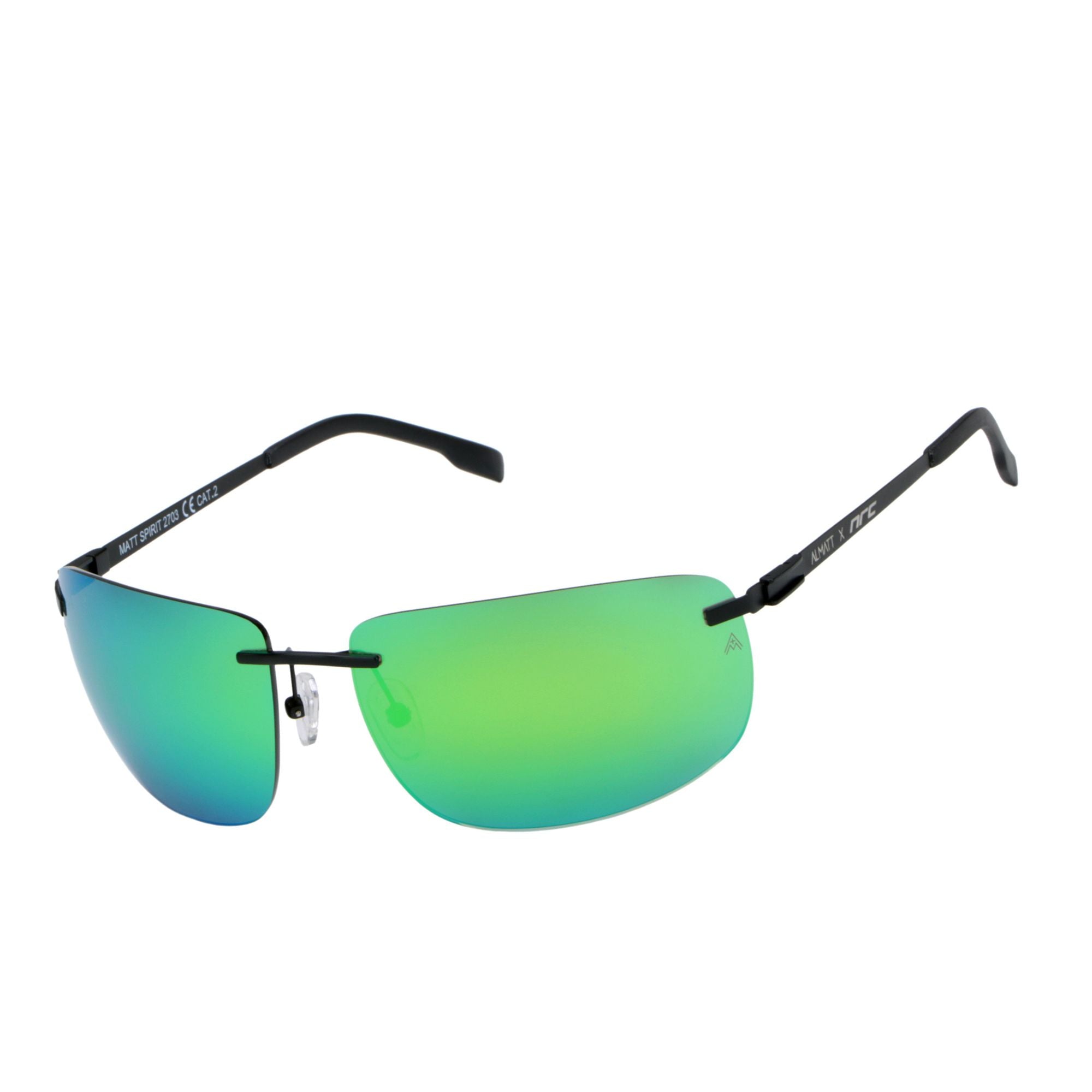MATT SPIRIT GREEN – Occhiali da sole lifestyle rimless con lenti ALMATT® opache