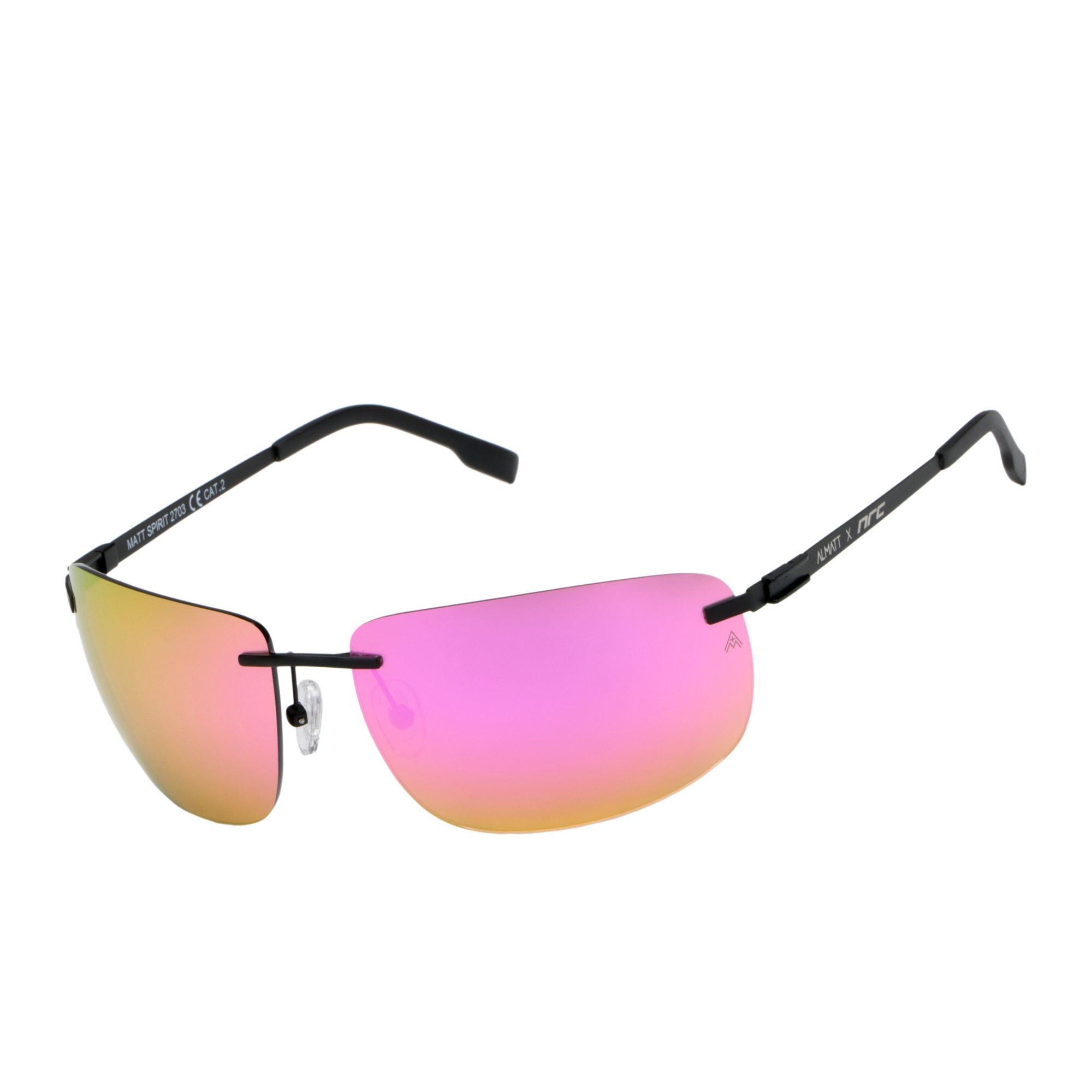 MATT SPIRIT PINK – Occhiali da sole lifestyle rimless con lenti ALMATT® opache