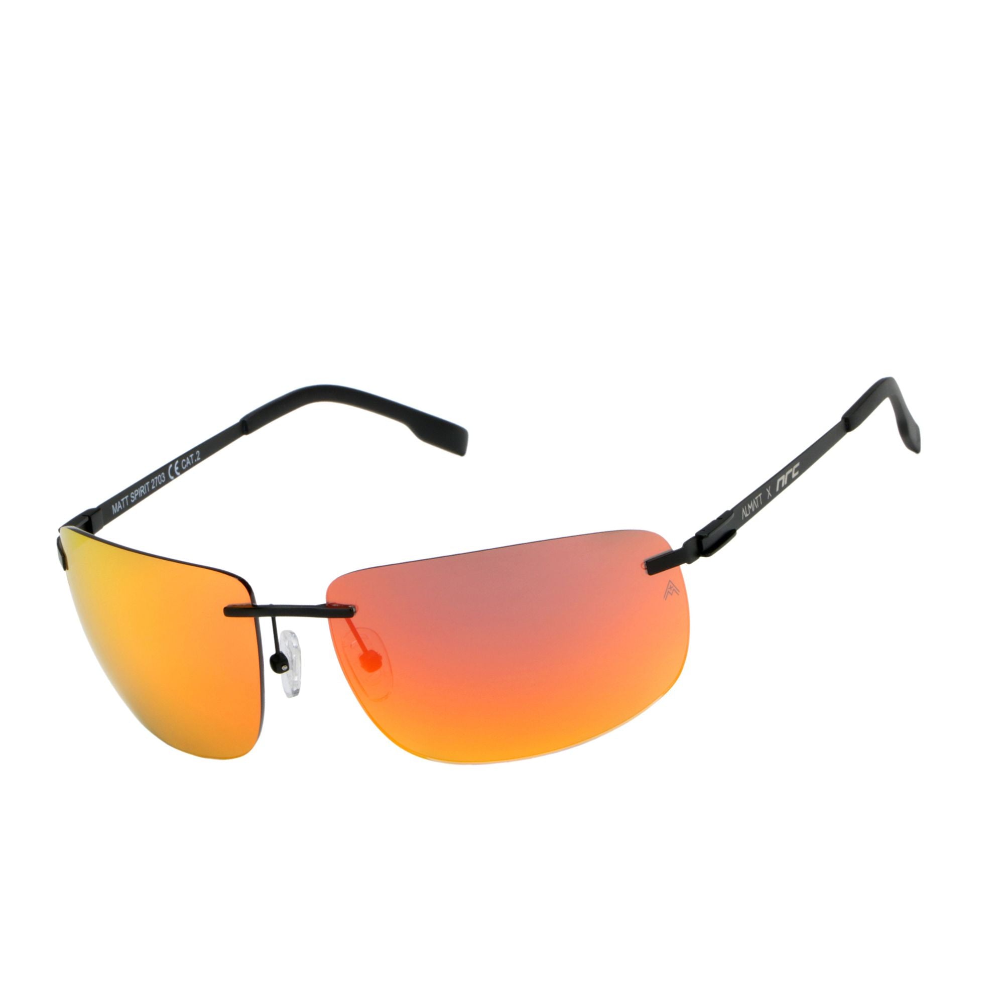MATT SPIRIT RED – Occhiali da sole lifestyle rimless con lenti ALMATT® opache